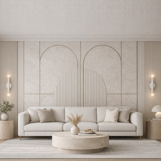 Scandinavian Dual Globe White Wall Sconce on Rustic Oak Panel, Luxury Modern Vertical Vanity Light