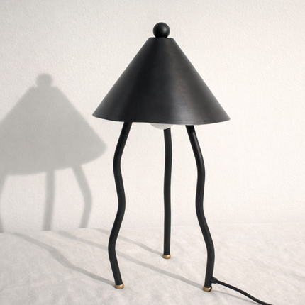 Table Lamp Modern Decorative Metal Bedside Light with Fabric Shade for Bedroom Living Room Study Table Home Office Accent Lighting