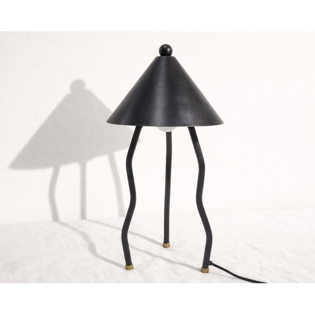 Table Lamp Modern Decorative Metal Bedside Light with Fabric Shade for Bedroom Living Room Study Table Home Office Accent Lighting