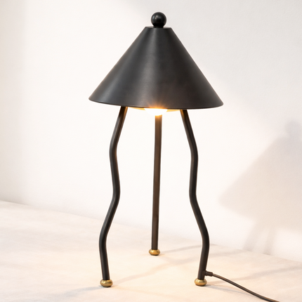 Table Lamp Modern Decorative Metal Bedside Light with Fabric Shade for Bedroom Living Room Study Table Home Office Accent Lighting