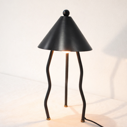 Table Lamp Modern Decorative Metal Bedside Light with Fabric Shade for Bedroom Living Room Study Table Home Office Accent Lighting