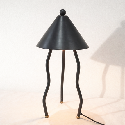 Table Lamp Modern Decorative Metal Bedside Light with Fabric Shade for Bedroom Living Room Study Table Home Office Accent Lighting