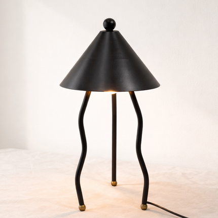 Table Lamp Modern Decorative Metal Bedside Light with Fabric Shade for Bedroom Living Room Study Table Home Office Accent Lighting
