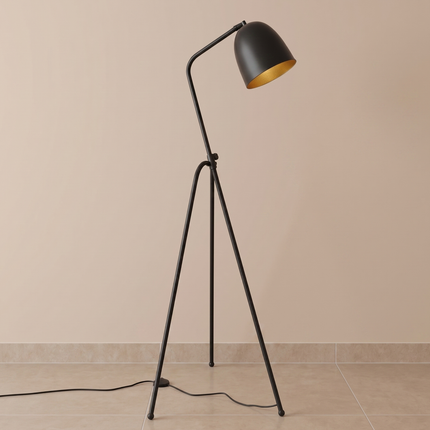 Floor Tripod Lamp Black Standing Light, Modern Floor Lamp for Living Room, Bedroom, Reading Corner Office, Mid Century Tripod Lighting Decor