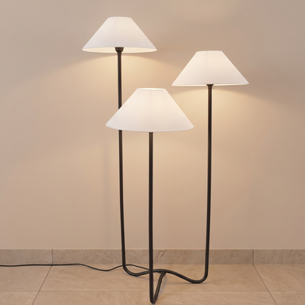 Modern Floor Lighting, 3 Shade Standing Lamp, Contemporary Tripod Floor Lamp, Elegant Living Room Light, Bedroom & Home Decor
