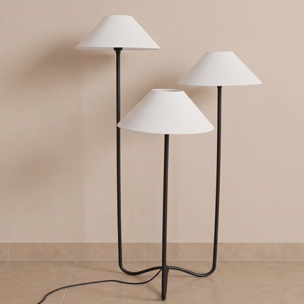 Modern Floor Lighting, 3 Shade Standing Lamp, Contemporary Tripod Floor Lamp, Elegant Living Room Light, Bedroom & Home Decor