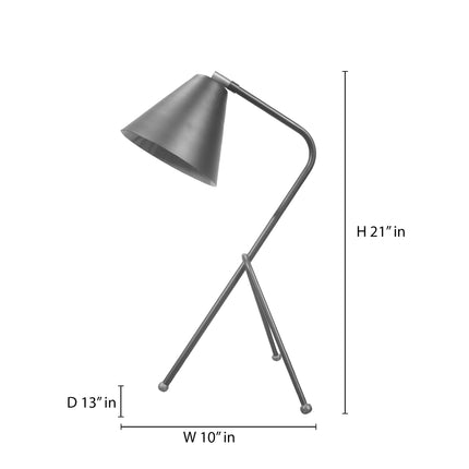 Table Tripod Lamp Minimalist Black Iron Study Lamp Nordic Modern Bedside Lighting Handmade Metal Table Lamp for Home Office Living Room