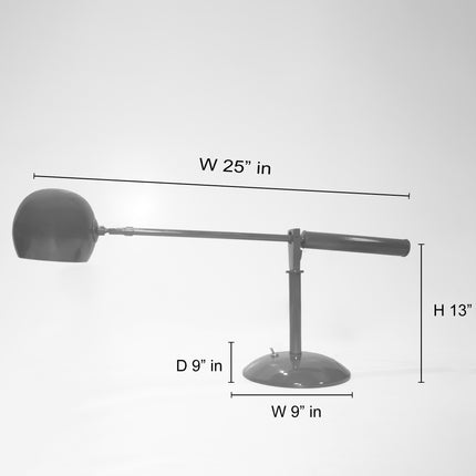 Table Lamp – Minimal Matte Black Adjustable Desk Lamp with Sleek Dome Shade | Modern Industrial Reading and Workspace Lighting