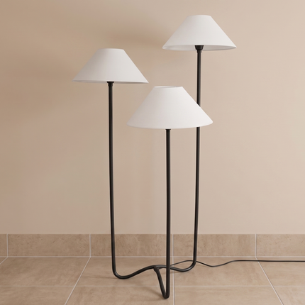Modern Floor Lighting, 3 Shade Standing Lamp, Contemporary Tripod Floor Lamp, Elegant Living Room Light, Bedroom & Home Decor