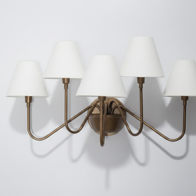 Unfold timeless elegance with the Brown Antique wall sconce masterpiece Brass Golden