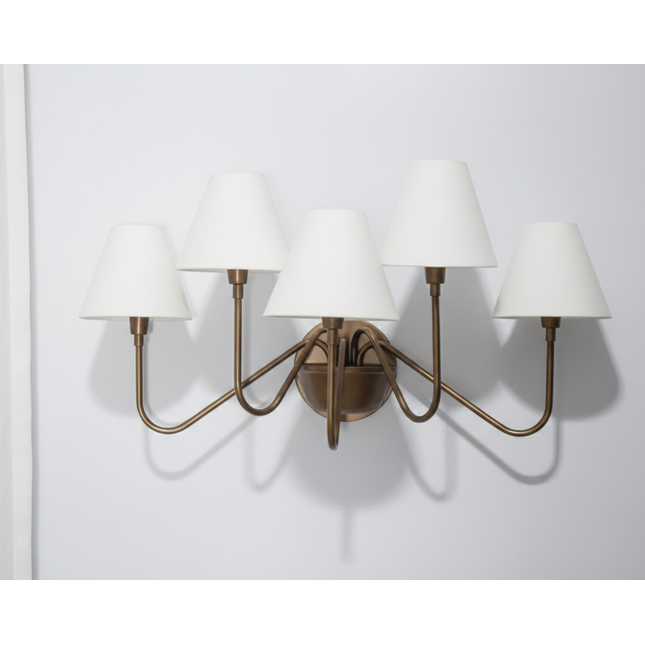 Unfold timeless elegance with the Brown Antique wall sconce masterpiece Brass Golden