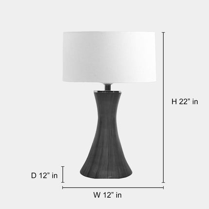 Handmade Wood Table Lamp: Mid-Century Modern Bedside Light Wood