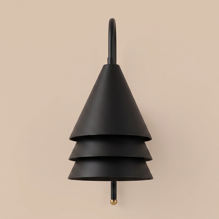 Matte Black Wall Sconce, Modern Wall Light, Sculptural Wall Lamp, 3 Tier Sconce, Minimalist Lighting, Contemporary Home Decor desiging lamp