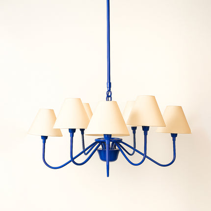 The Blue Chandelier Light redefines sophistication with bold contemporary charm.