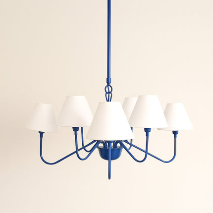 The Blue Chandelier Light redefines sophistication with bold contemporary charm.