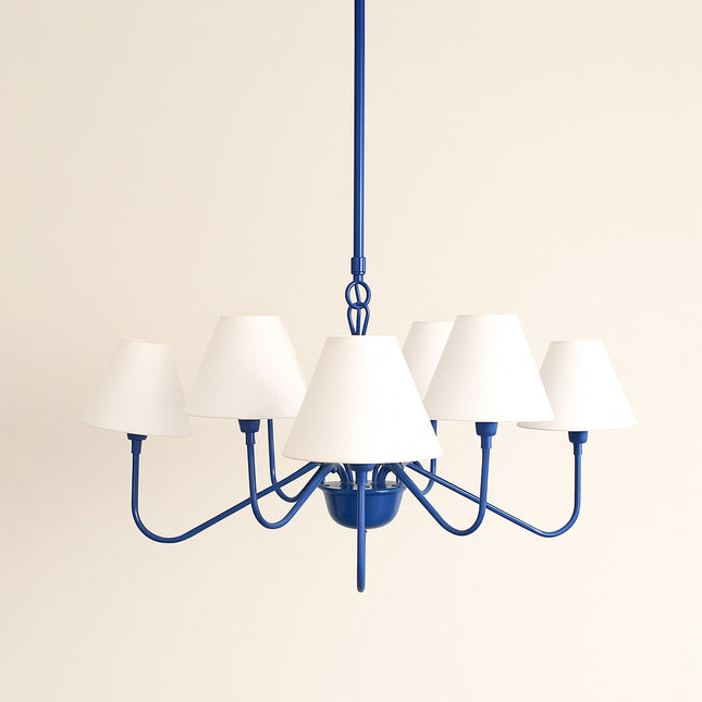 The Blue Chandelier Light redefines sophistication with bold contemporary charm.