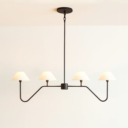 Matte Black Sputnik Chandelier: Stilnovo Style, 4-Light Fixture black