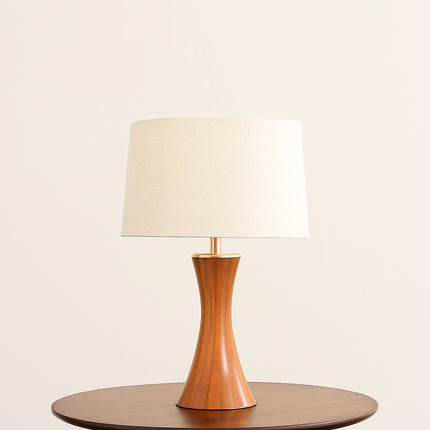 Handmade Wood Table Lamp: Mid-Century Modern Bedside Light Wood