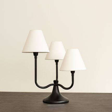 The Allure of Black Table Lamps: Triple Shade Edition matte black