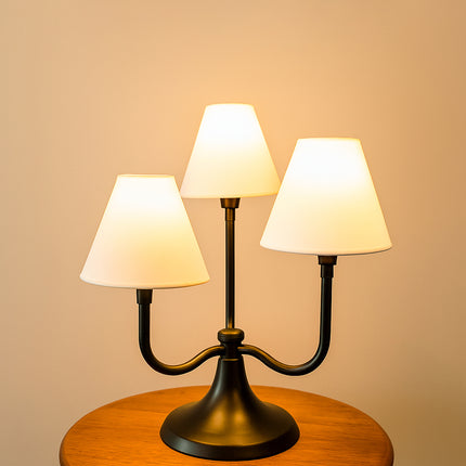 The Allure of Black Table Lamps: Triple Shade Edition matte black