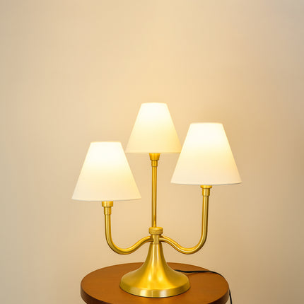 Triple shade Unique Golden Table Lamps You’ll Love golden