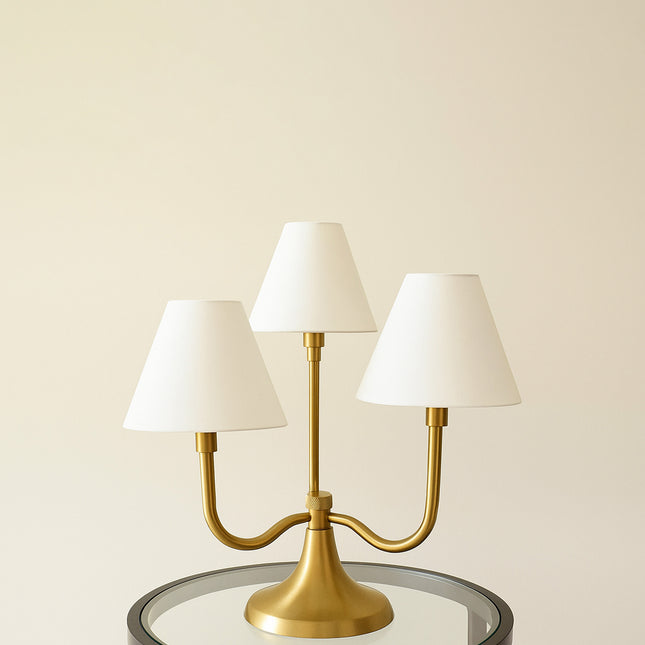 Triple shade Unique Golden Table Lamps You’ll Love golden