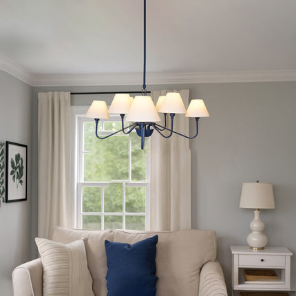 The Blue Chandelier Light redefines sophistication with bold contemporary charm.