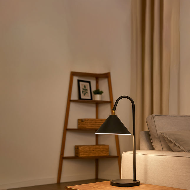 unique desk lamp handcrafted table lamp for stylish workspace matte black