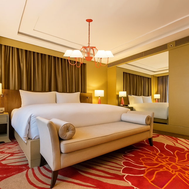 Red Radiance: A Chandelier that Defines Elegance Red