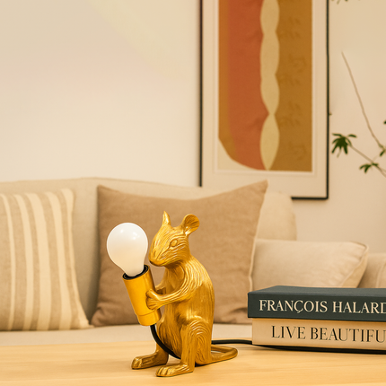 Golden Mouse Table Lamps: A Touch of Luxury for Your Home Brown