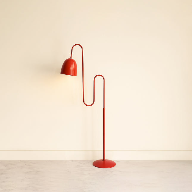 Elevate Your Lighting with Sophisticated Red Floor Lamps matte black