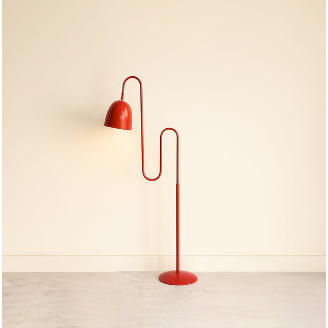 Elevate Your Lighting with Sophisticated Red Floor Lamps matte black