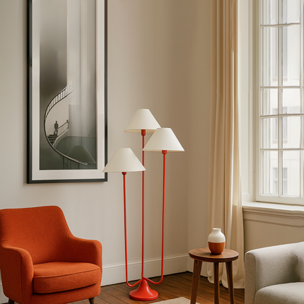 Embrace Elegance with a Red Unique Floor Lamp Design Red