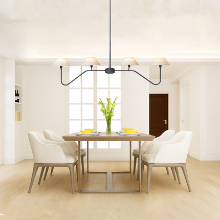 Matte Black Sputnik Chandelier: Stilnovo Style, 4-Light Fixture black