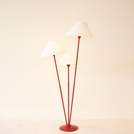 Luxe Lighting: The Allure of a Red Triple Shade Lamp Rose Gold
