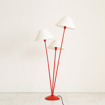Luxe Lighting: The Allure of a Red Triple Shade Lamp Rose Gold