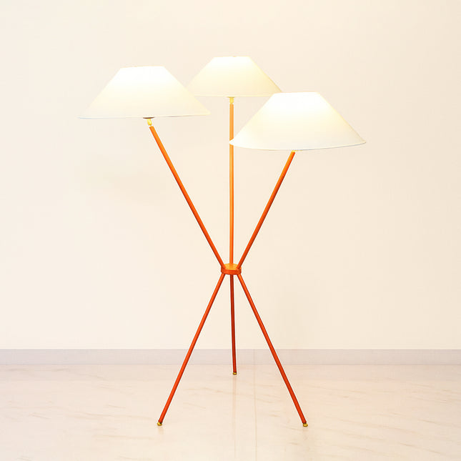 Art Deco Inspired Floor Lamp with Unique Design red