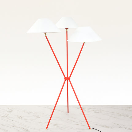 Art Deco Inspired Floor Lamp with Unique Design red