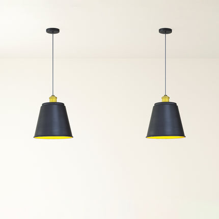 Matte Black Modern Pendant Light: Aluminum & Steel Hanging Light matte black
