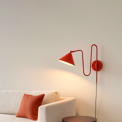 Sculpted Luxury — the Red Wall Sconce