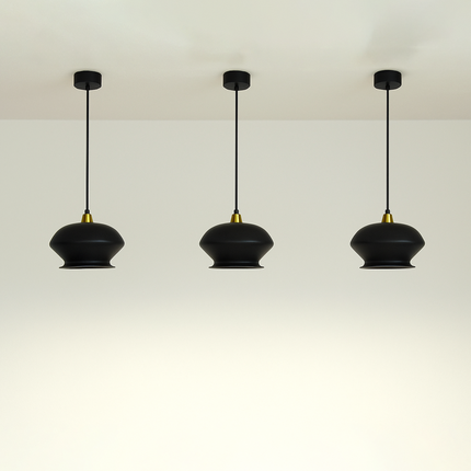 Matte Black Hanging Pendant Light: Bohemian Minimalist Decor matte black