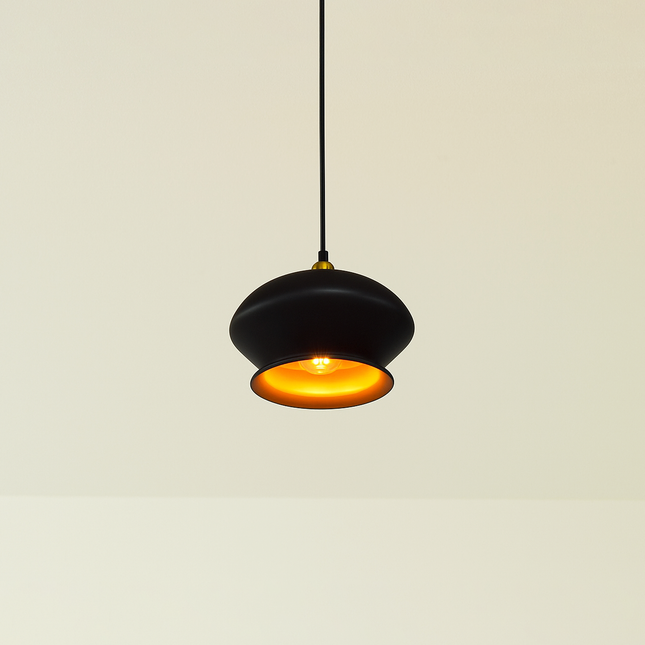 Matte Black Hanging Pendant Light: Bohemian Minimalist Decor matte black