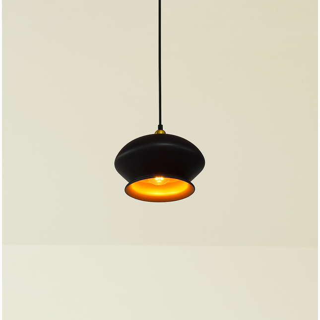 Matte Black Hanging Pendant Light: Bohemian Minimalist Decor matte black