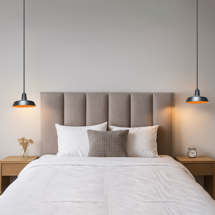 Matte Black Industrial Pendant Lamp: Adjustable Cable Light matte black