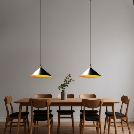 Matte Black Pendant Light: Handmade Minimalist Ceiling Lamp matte black
