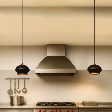 Matte Black Hanging Pendant Light: Bohemian Minimalist Decor matte black