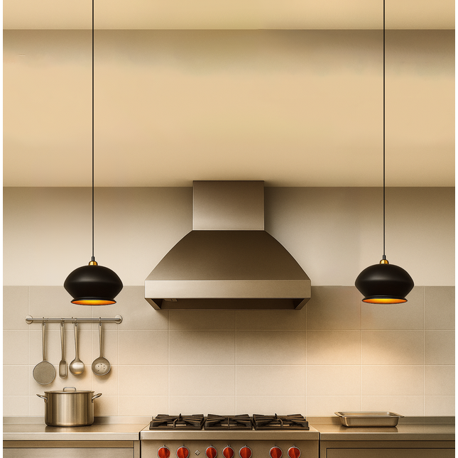 Matte Black Hanging Pendant Light: Bohemian Minimalist Decor matte black