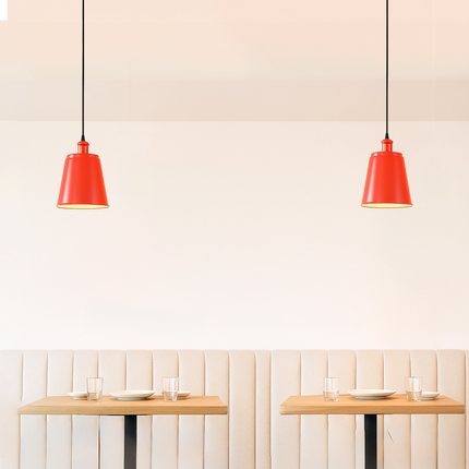 Red Aluminum Pendant Light: Modern Indoor Hanging Lamp Red