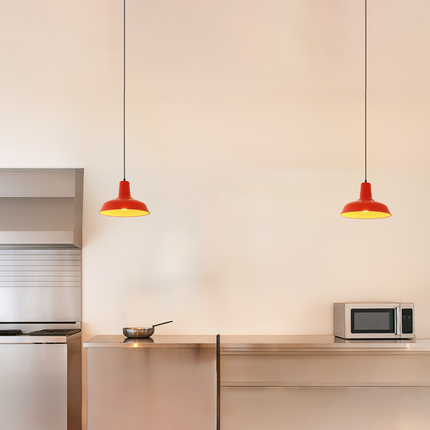 Red Steel Hanging Lamp: Modern Restaurant Pendant light Red