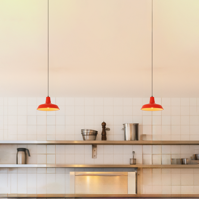 Red Steel Hanging Lamp: Modern Restaurant Pendant light Red